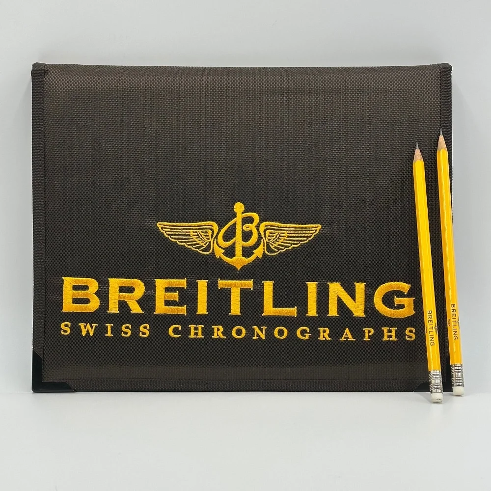 Breitling Embroidered Folio Cover, Spiral Pad & Breitling Pencils